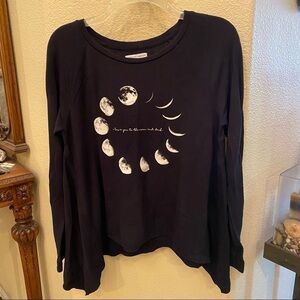GRAYSON THREADS Black Moon Asymmetrical Top Size Medium